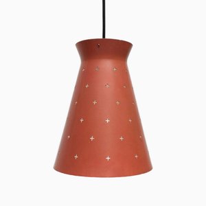 Mid-Century Perforated Metal Pendant Lamp, 1960s, Set of 3