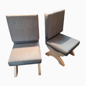 Butacas minimalistas en azul y blanco. Juego de 2