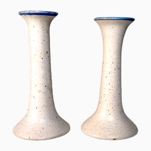 Studio Ceramic Art Kerzenhalter von Vendelbo Stentøj, Tversted, Dänemark, 1970er, 2er Set
