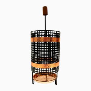 Mid-Century Steel & Copper Umbrella Stand, 1960s
