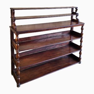 Consola / estante de pared de caoba, siglo XIX