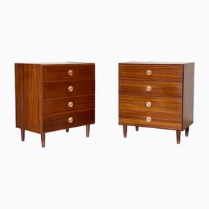 Teak Wood Chests of Drawers, 1960s, Set of 2