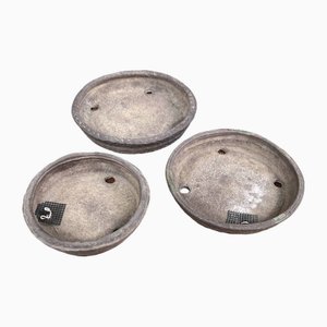 Vintage Round Bonsai Pots, Japan, 1950s, Set of 3