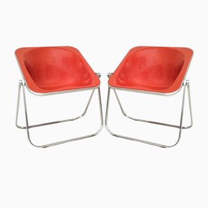 Set of Plona Folding Armchairs by G. Piretti for Anonima Castelli, 1970s