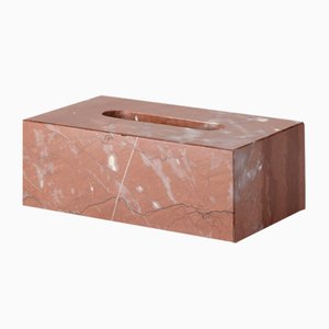 Chocolate Brown Marble Rectangular Tissue Box by Royal Bee Design