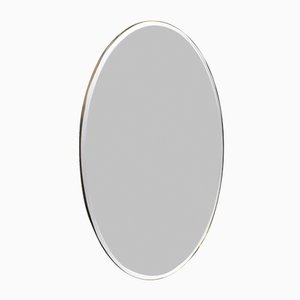 Mid-Century Modern Italian Brass Oval Wall Mirror from Gio Ponti, 1960s