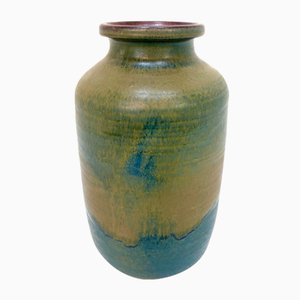 Große Studio Keramik Art Bodenvase Signiert von Unbekanntem Künstler, Deutschland, 1960er