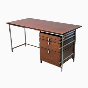 Mutenyé Wood Desk by Jules Wabbes for Mobilier Universel, 1960s