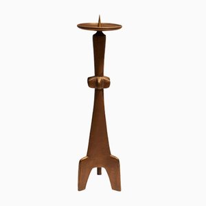 Großer Brutalistischer Vintage Kerzenständer aus Bronze, 1960er