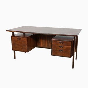 Escritorio independiente Mid-Century de palisandro de Kai Kristiansen para Feldballes Møbelfabrik, años 60