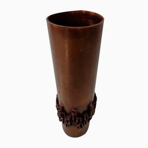 Brutalist Copper Vase, Germany, 1960s