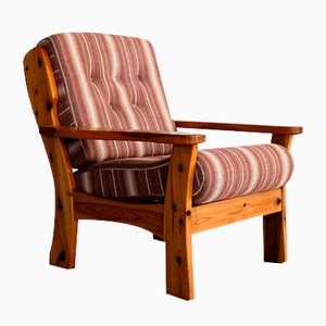 Vintage Pine Armchair, Swedish, 1960s