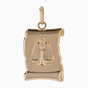 Medaglia moderna in oro giallo 18 carati