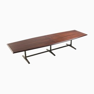Large Rosewood Pirellone Conference Table attributed to Gio Ponti for Rima, Italy, 1958