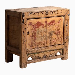 Antikes rotes Sideboard im orientalischen Stil, 1890er