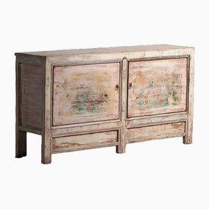 Antikes weißes Sideboard aus Holz, 1870er