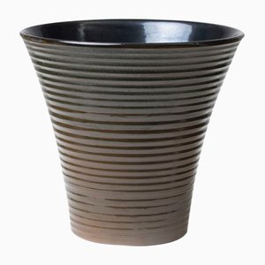 Ribbed Ceramic Vase, Former Czechoslovakia, 1960s