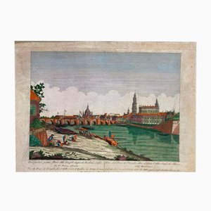 Georg Balthasar Probst, Vue d'Optique: Prospectus Pontis Notre Dame, XVIII secolo, incisione