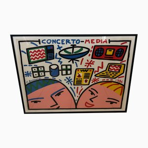 Original Concerto Media Poster on Matte Offset Paper by François Boisrond, 1986
