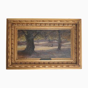 Carl Martin Soya-Jensen, Picnic in Late Summer, Denmark, 1890, Oil Painting, Framed