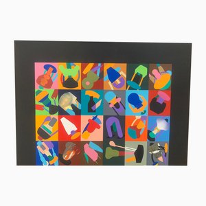 Renato Volpini, Composition of Anthropomorphic Elements, 1990, Collage and Mixed Media