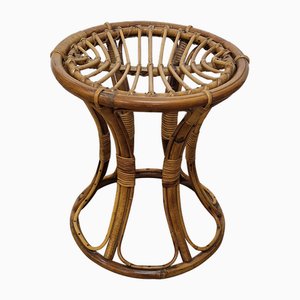 Bamboo and Rattan Stool, 1950s