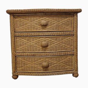 Cajoneras de ratán y bambú, años 50. Juego de 2