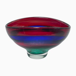 Vintage Glass Bowl by Fulvio Bianconi for Mazzega, 1960s