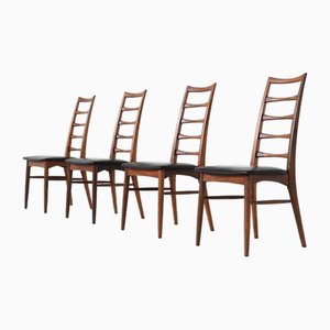 Model Lis Dining Chairs in Rosewood by Niels Koefoed for Koefoeds Møbelfabrik, 1960s, Set of 4