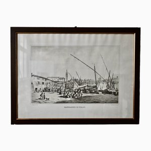 Linassi según Tischbein, Piran Mandrake, siglo XIX, litografía, Enmarcado