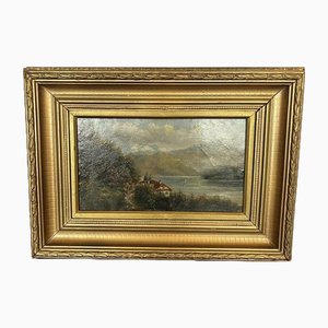 Coastal Scene, Oil on Board, Framed