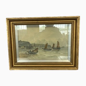 Maritime Scene, Watercolour, Framed