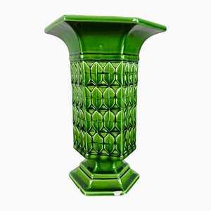 Green Ceramic Vase from Bassano, Italy, 1980s