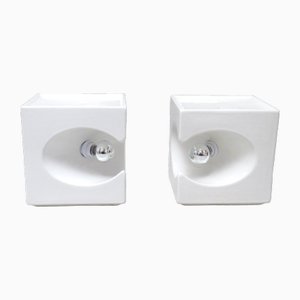 Italienische Keramik Lampen, 1970er, 2er Set