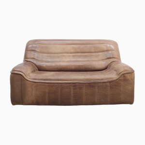 Divano a due posti Ds 84 in pelle di de Sede, 1970