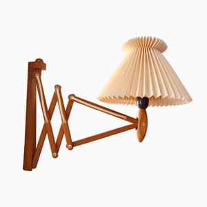 Danish Oak and Plastic Sconce attributed to Erik Hansen for Le Klint, 1960s