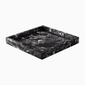 Black and White Marble Square Tray by Royal Bee Design
