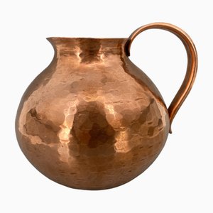 Mid-Century Copper Jug ​​with Hammered Decoration by Harald Buchrucker, Germany, 1960s