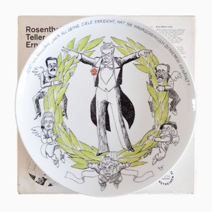Piatto da parete decorativo di Ernst Maria Lang per Rosenthal, anni '70