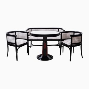 Art Nouveau Model 417 Seating Group from Mundus, Vienna, 1920, Set of 4