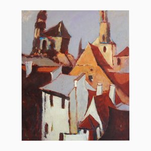 Shamsi Ali, Town, 2008, Acrylic on Canvas
