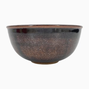 Bol Mid-Century en Céramique Vernie de Hjorths Fabrik, Danemark, 1960s