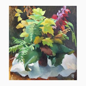Inta Dobraja, The Leaves, 1978, Oil on Canvas