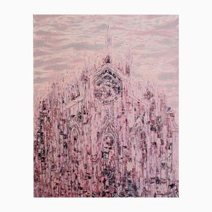 Kristine Kvitka, The Cathedral in Pink, Oil on Canvas, 2010