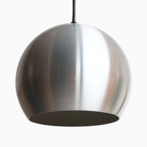 Lámpara esférica era espacial de aluminio, años 60