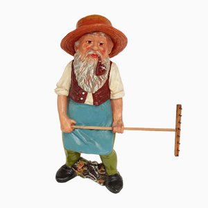 Large Garden Figure of Gardener by August Heissner, 1940s