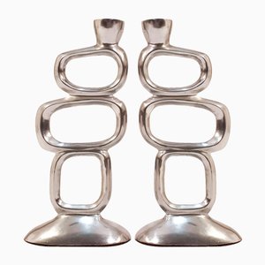Candelabros de Matthew Hilton, años 80. Juego de 2