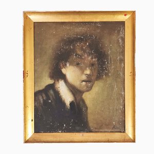 Nach Rembrandt Van Rijn, Selbstbildnis, Anfang 20. Jh., Öl auf Leinwand, Gerahmt