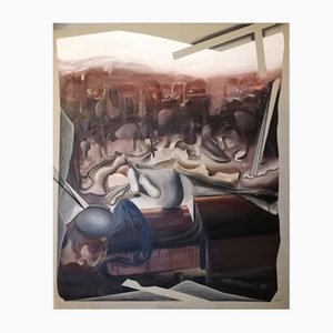 Stefano Mazzolini, Postpink, 2020s, Mixed Media on Canvas