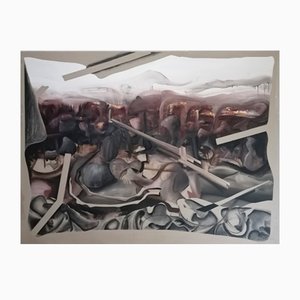 Stefano Mazzolini, Tube, 2020s, Mixed Media on Canvas